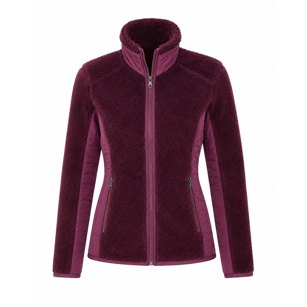 90s Made In USA Patagonia Women's Small Fleece Zip Up Jacket Burgundy